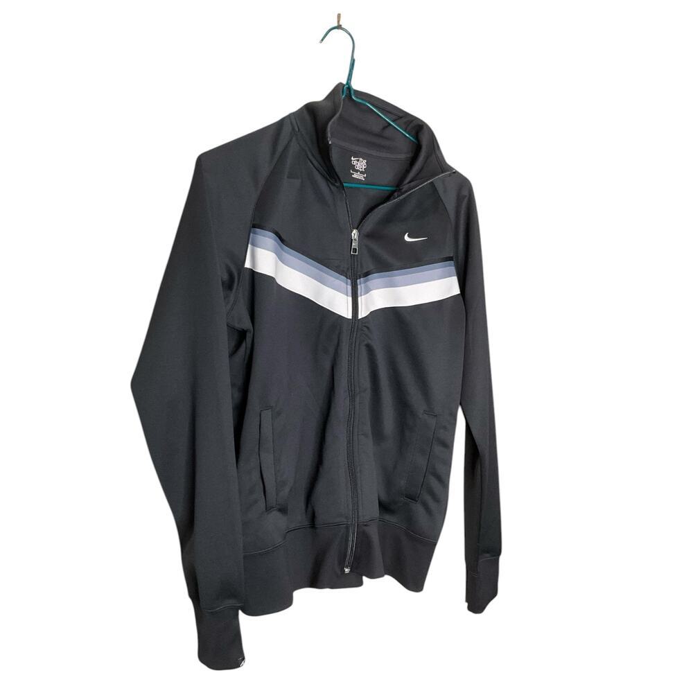Nike Women's Athletic Dep. Track Jacket Striker Track Full Zip Black Size L NEW